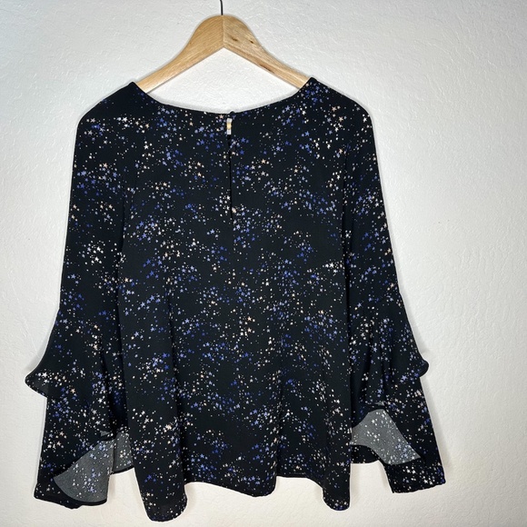Sanctuary Blouse - Star Print with Ruffle Sleeves - Size MEDIUM M - Picture 7 of 11